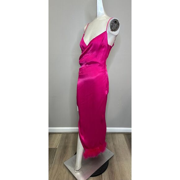 SAYLOR Ayn Feather-Embellished Midi-Dress Size Small $297 - Picture 7 of 11